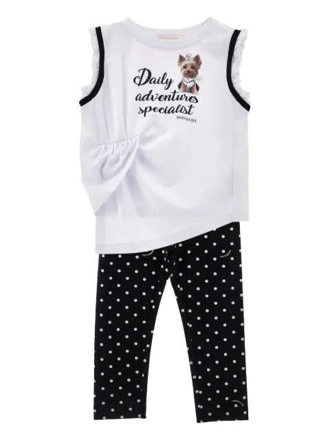 Monnalisa polka-dot trousers set