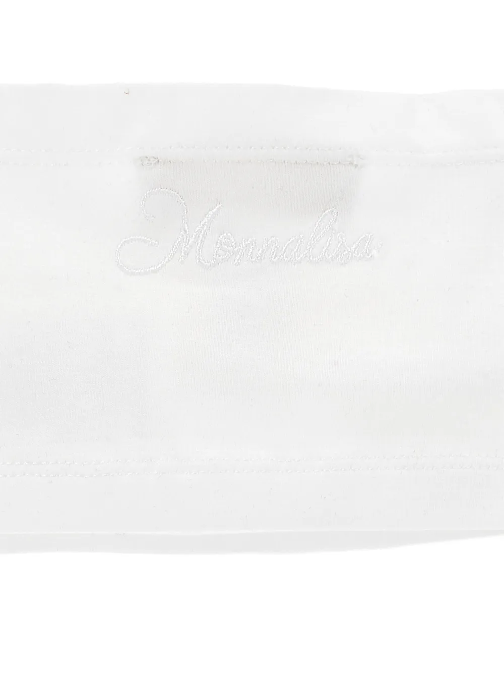 Monnalisa Top met strik en ringlets Wit