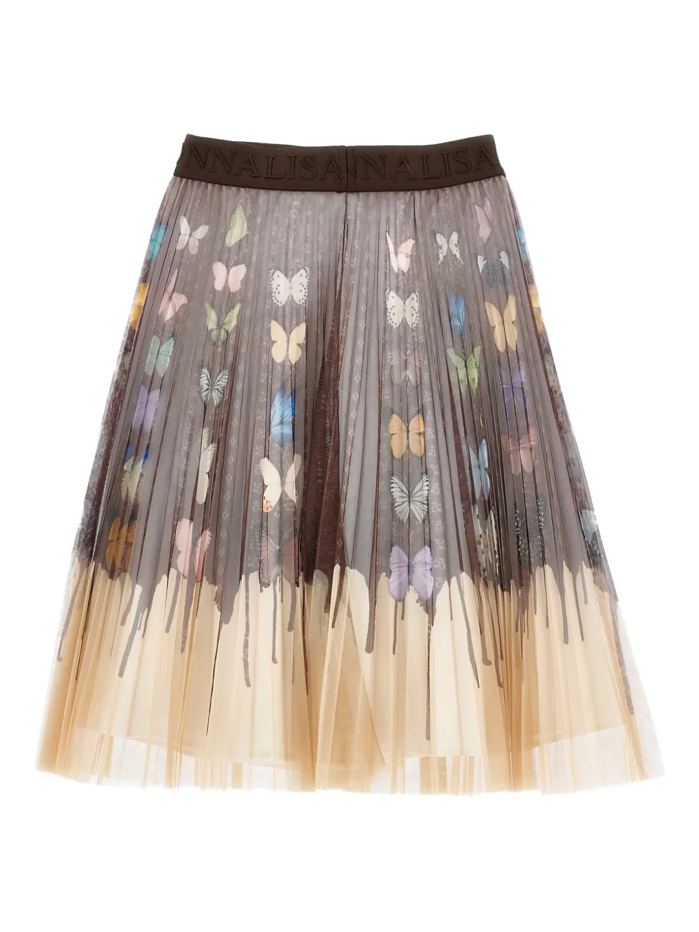 Monnalisa Butterfly plooirok Bruin