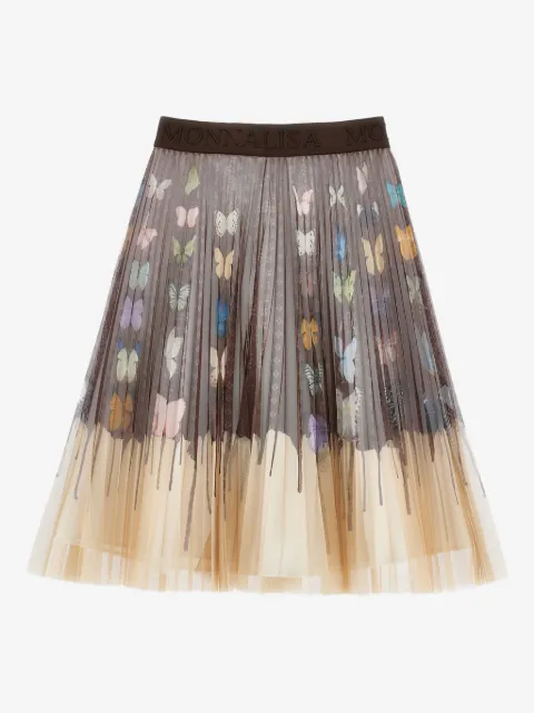 Monnalisa butterfly pleated skirt