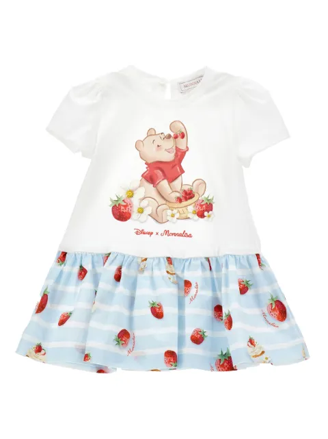 Monnalisa strawberry-print dress