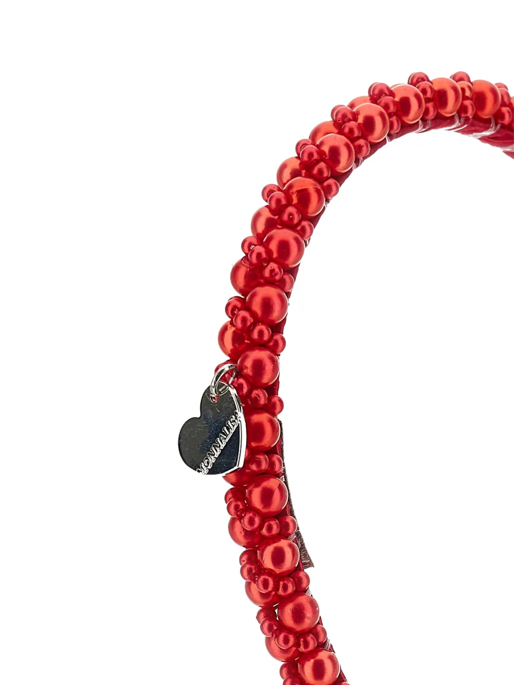 Beaded Heart-Charm Headband