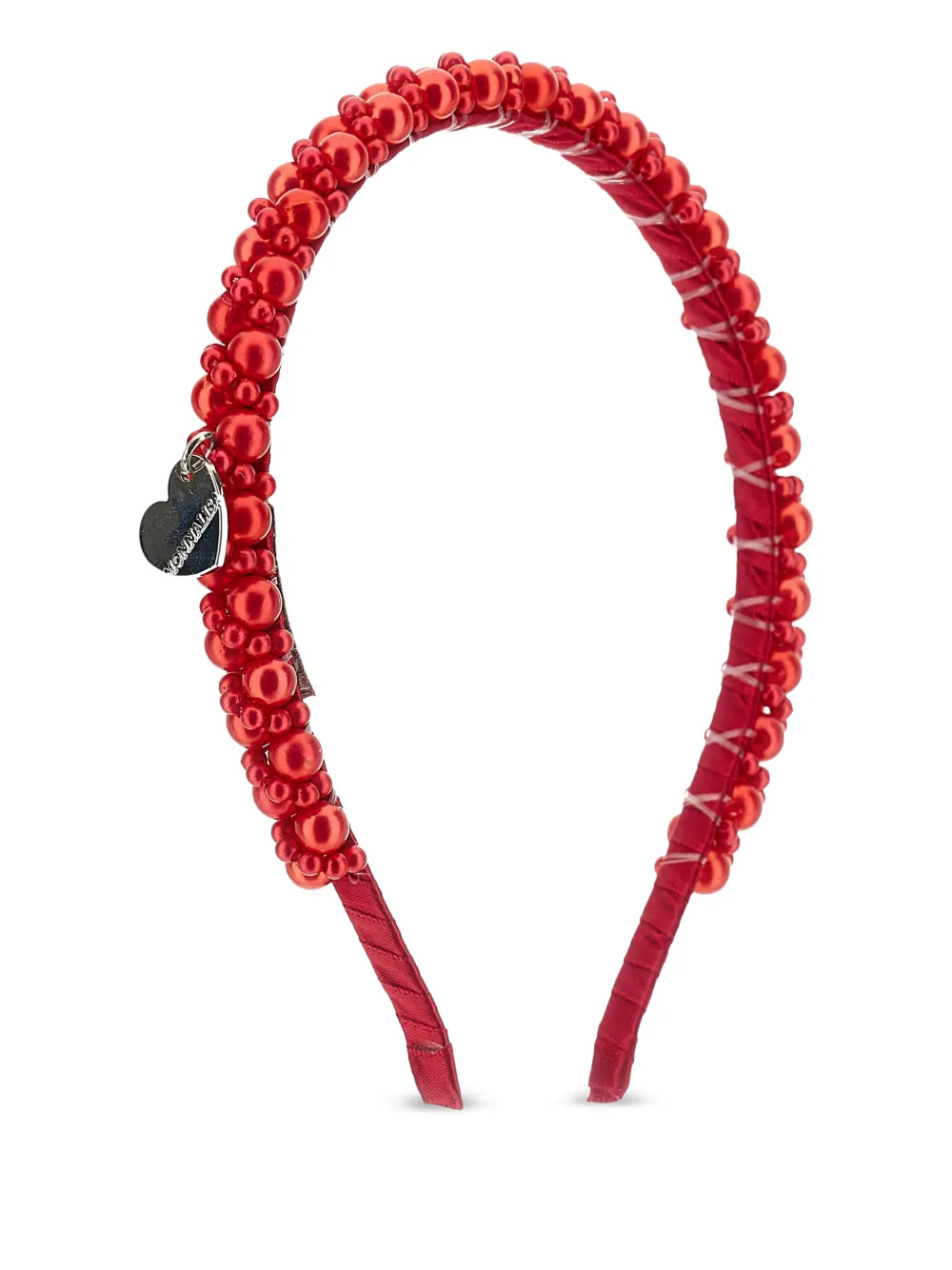 Beaded Heart-Charm Headband