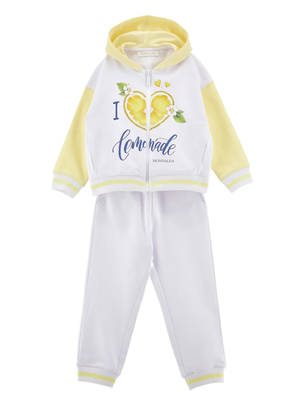 Monnalisa Tuta sportiva con stampa grafica - Bianco