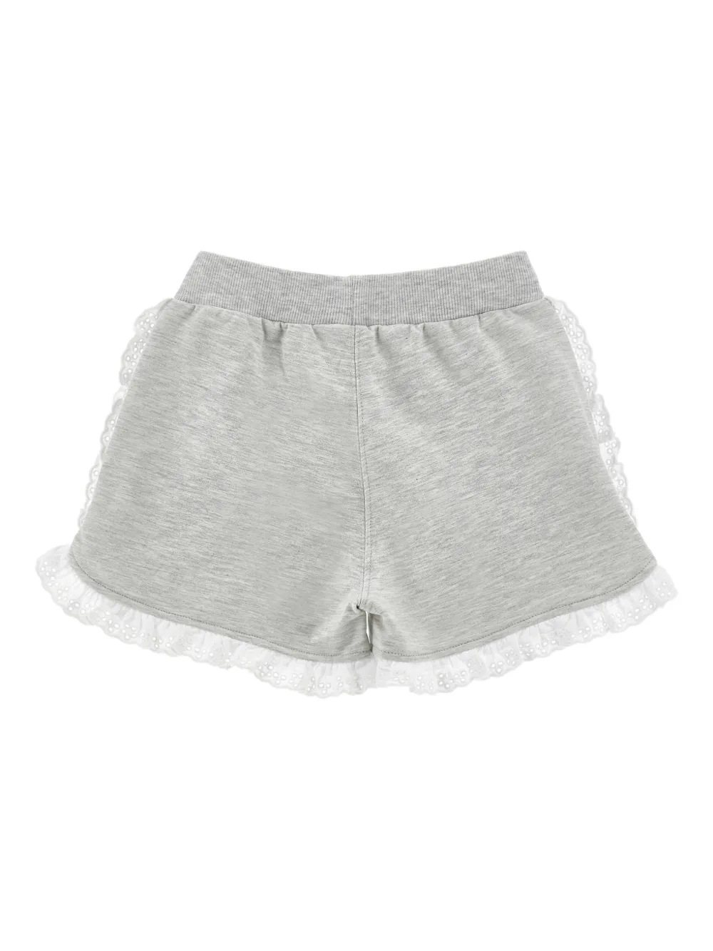 Dog-Print Ruffled Shorts