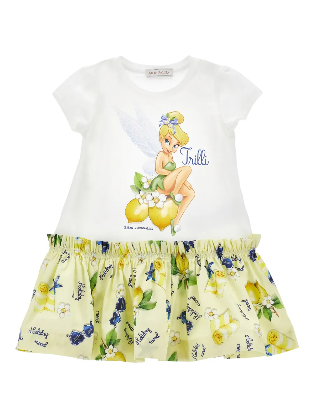 Monnalisa x Disney Abito con stampa Gucci Kids - Bianco