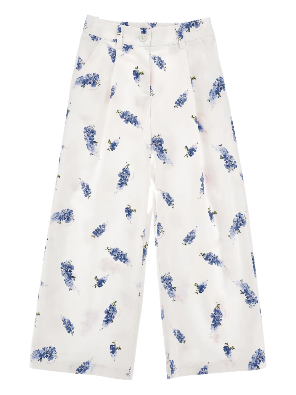 Monnalisa Pantaloni a fiori - Bianco