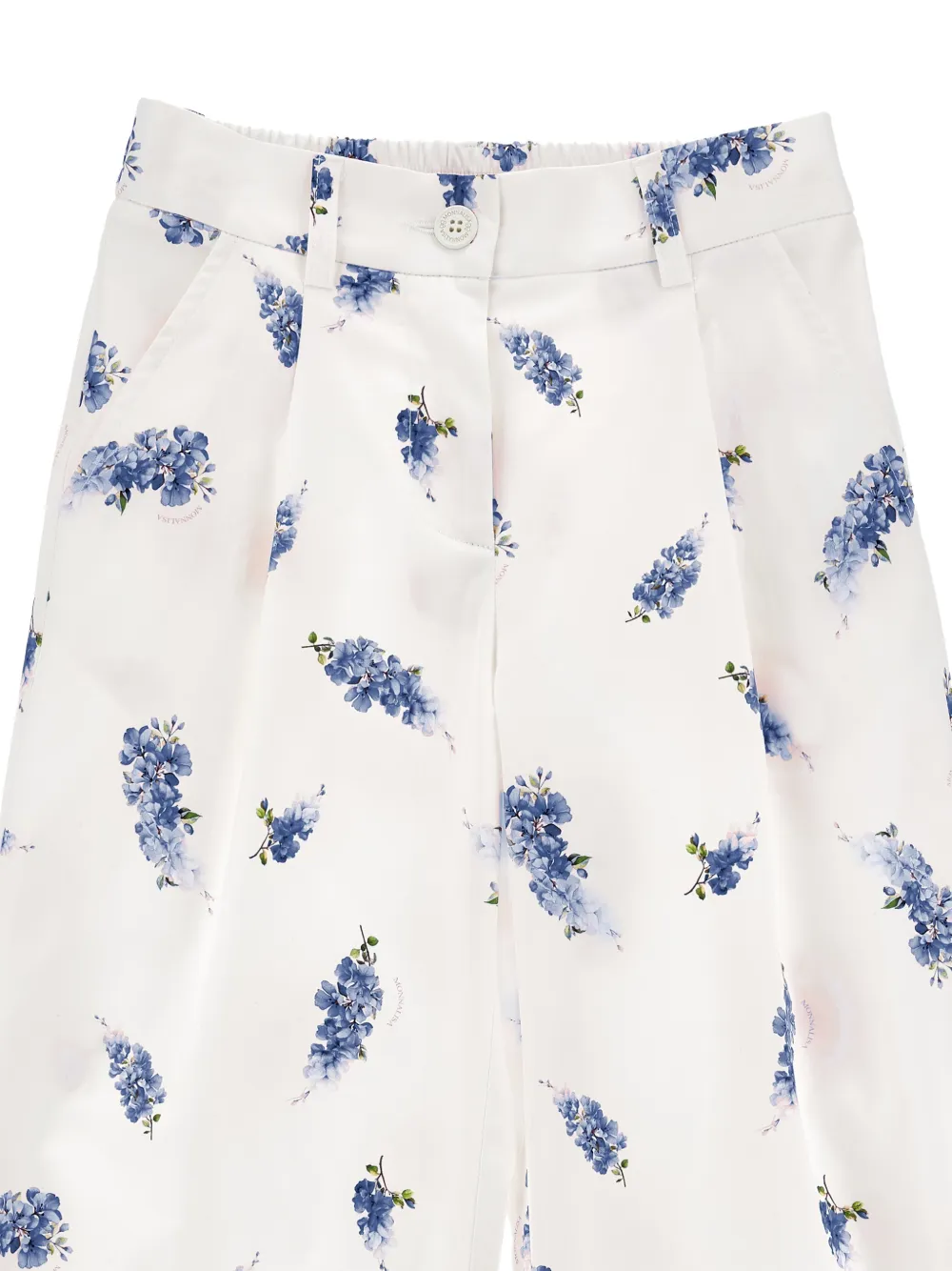 Monnalisa Broek met bloemenpatroon Wit