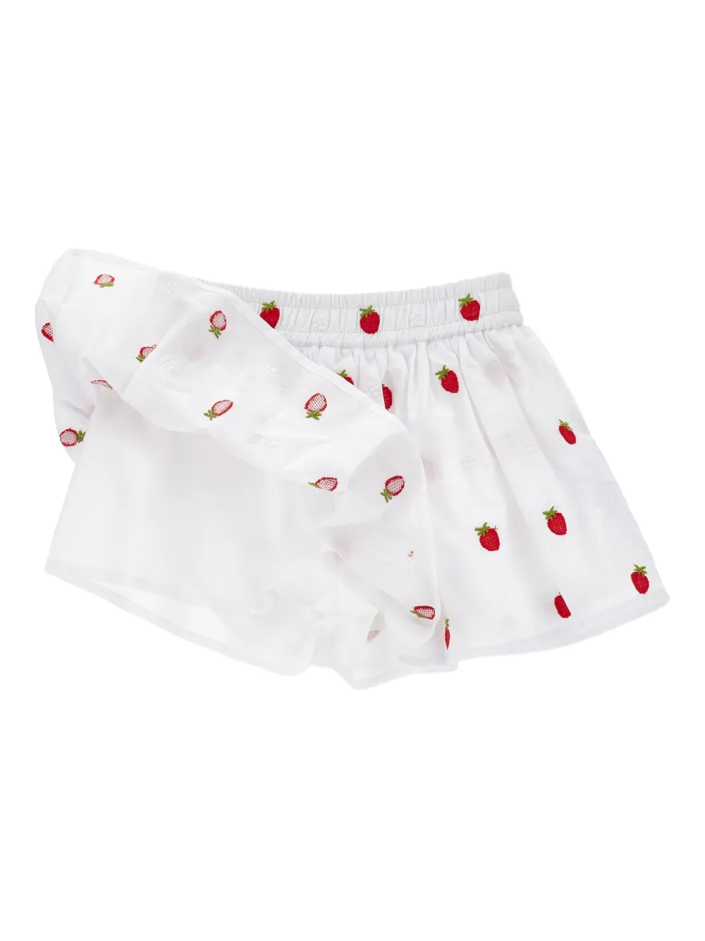 Monnalisa Shorts met borduurwerk Wit