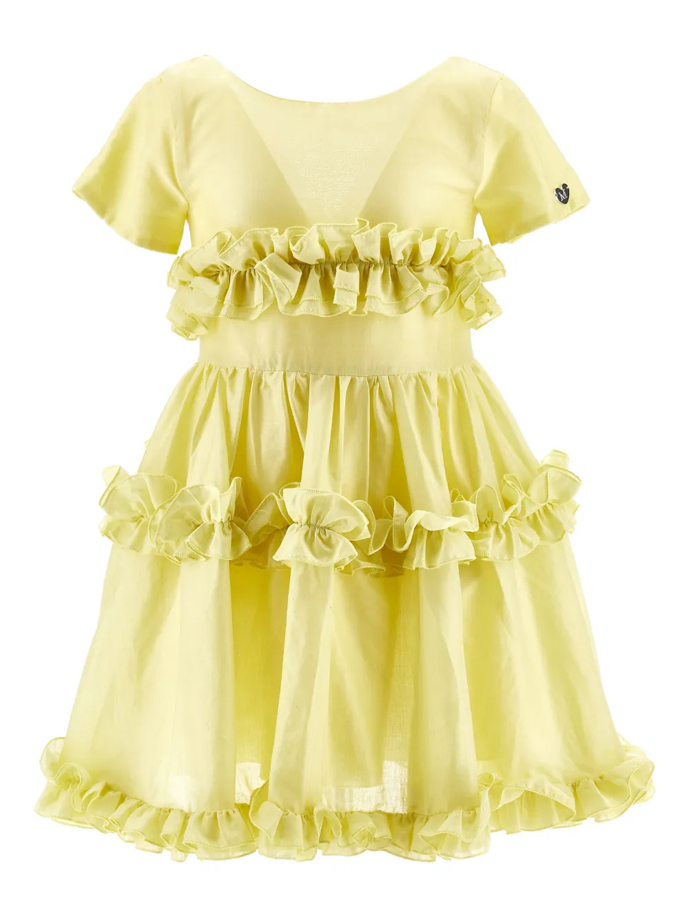 Monnalisa Abito con ruches - Giallo