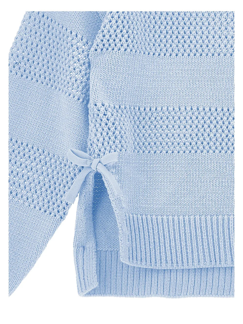 Monnalisa Pull à Détail Noué - Bleu 