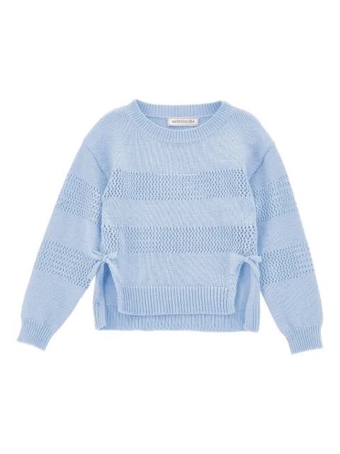 Monnalisa suéter con detalle de moño