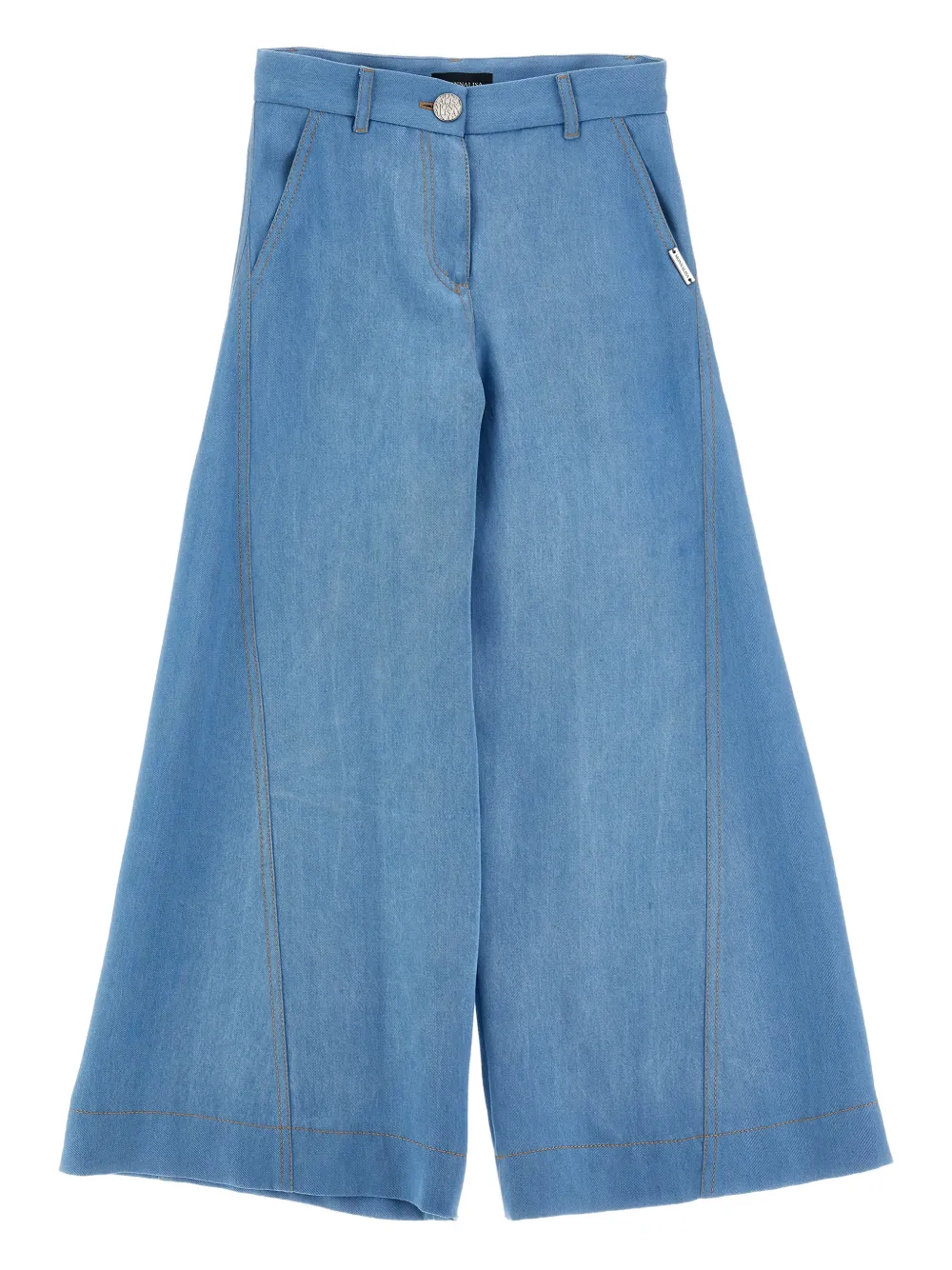 Monnalisa Pantaloni con applicazione logo - Blu