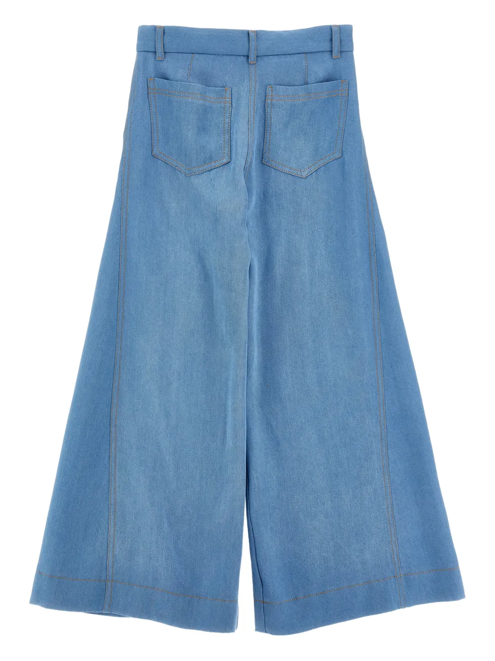 Monnalisa Logo-plaque Button Trousers - Blue 