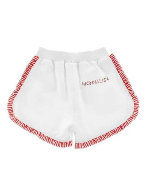 Monnalisa ruffled logo-detail shorts