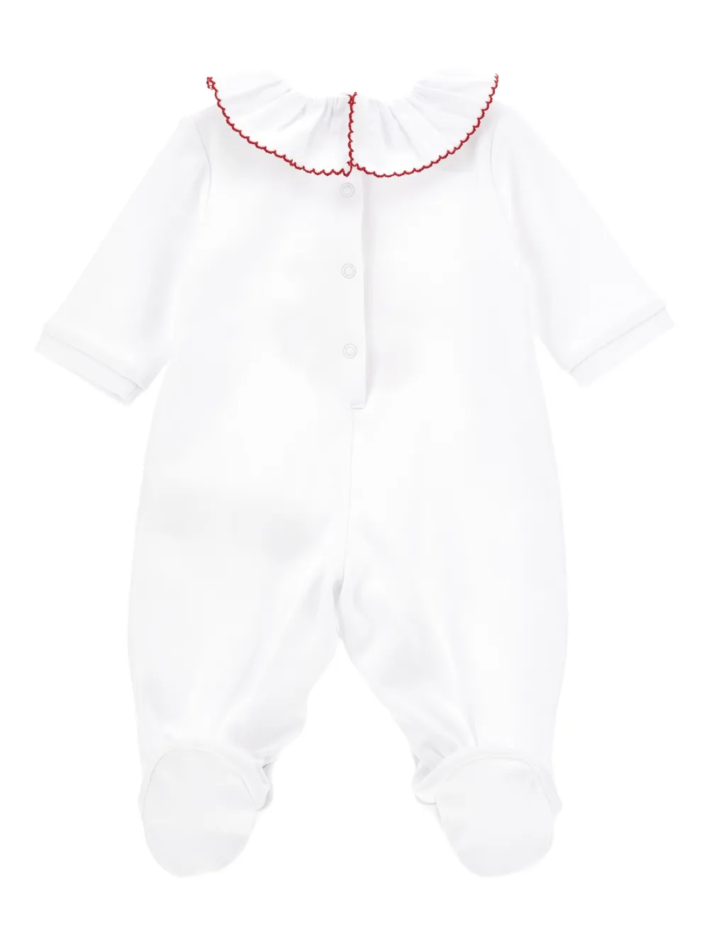 Monnalisa Pyjama met ruchekraag en print Wit