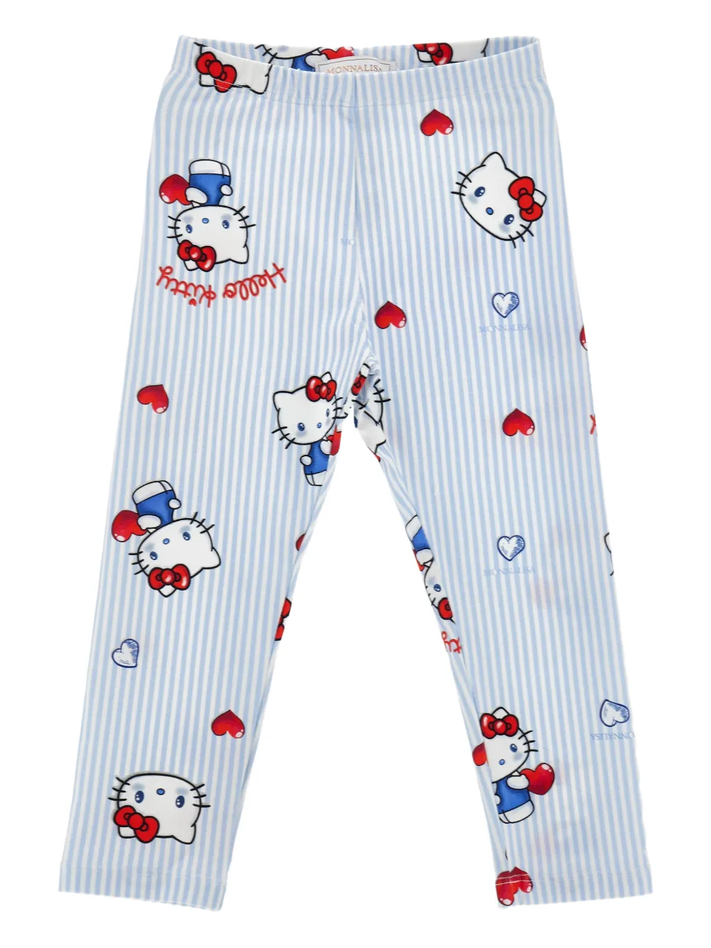 Monnalisa pantalones con motivo de rayas en colaboración con Hello Kitty | azul | Image 1
