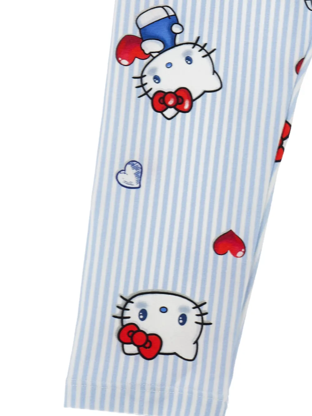 Monnalisa X Hello Kitty Striped-pattern Trousers In Multi