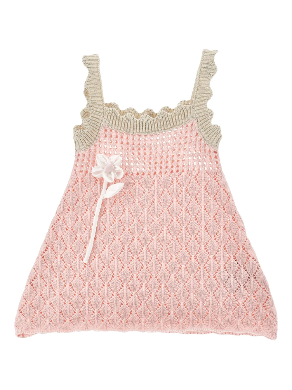 Monnalisa Abito con ruches - Rosa