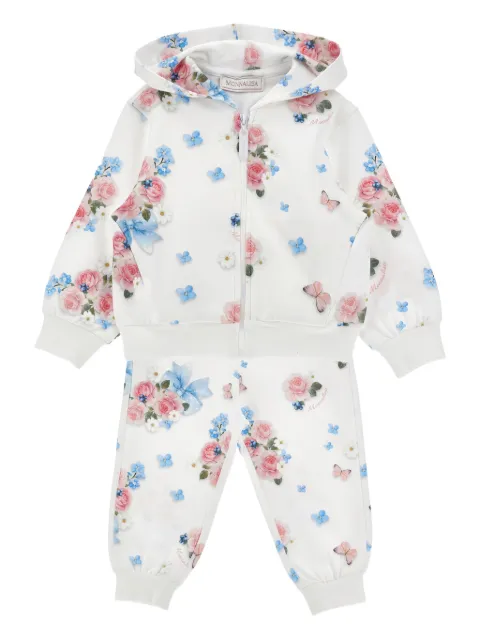 Monnalisa floral-pattern tracksuit