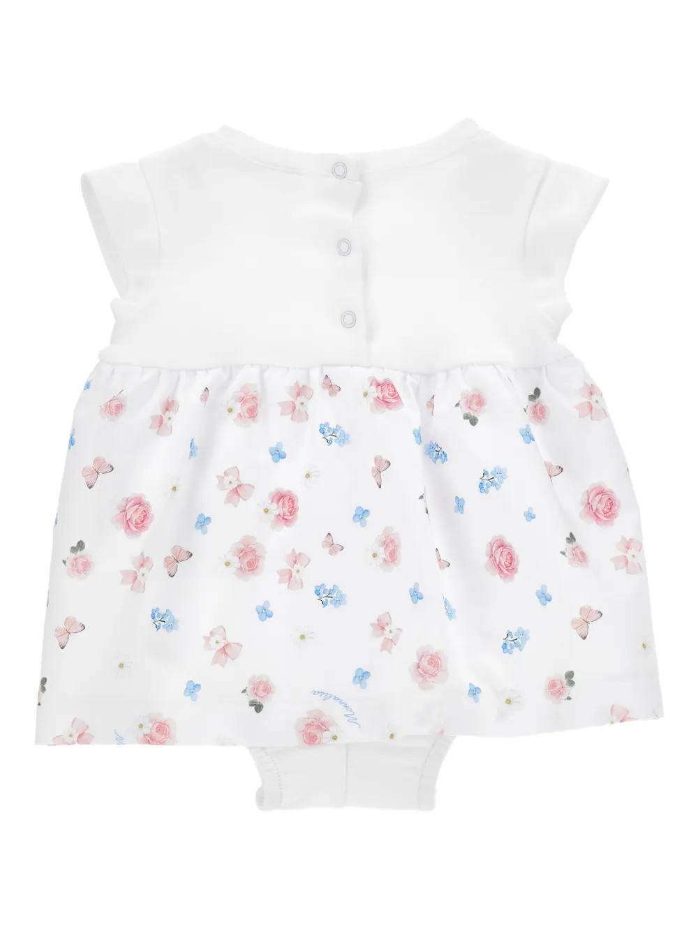 Monnalisa Jurk met bloemenprint - Wit