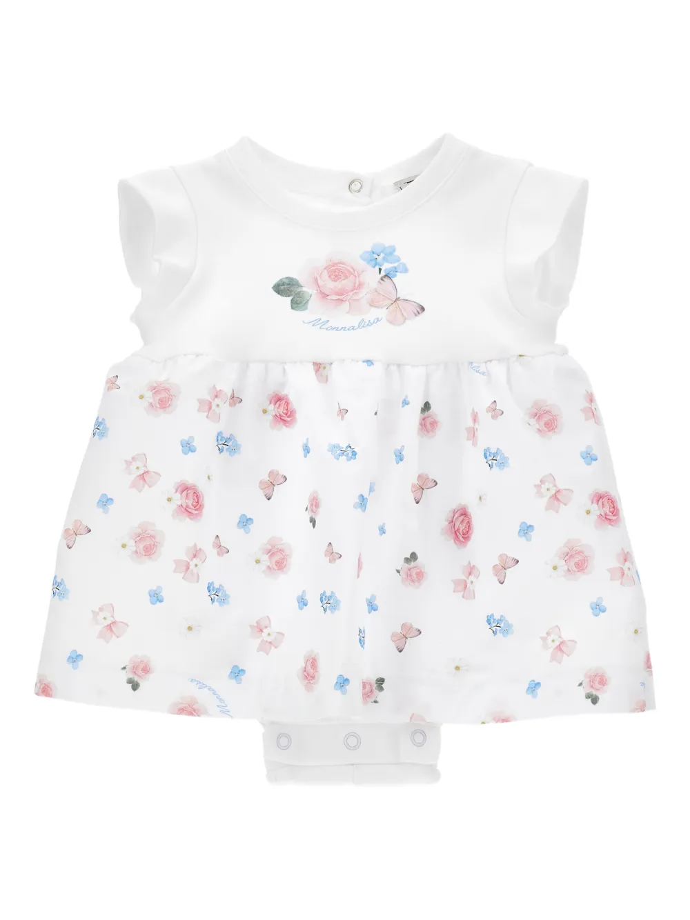 Monnalisa floral baby dress - White