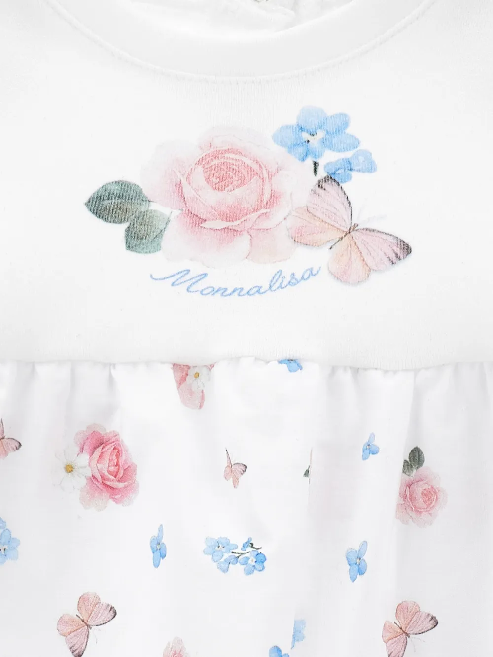 Monnalisa Jurk met bloemenprint Wit