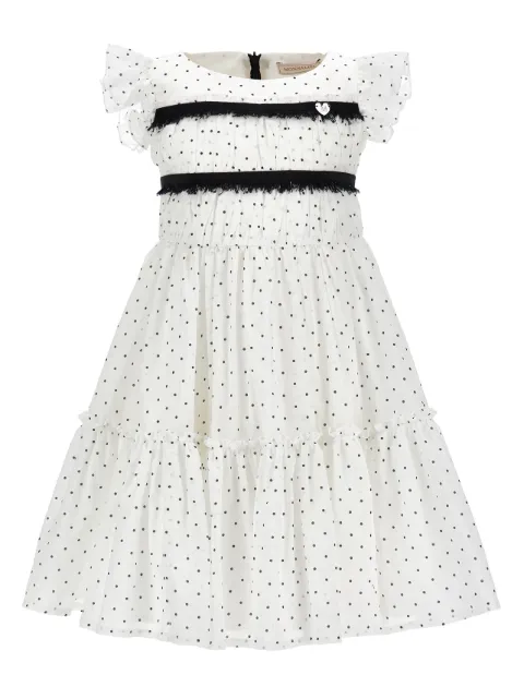 Monnalisa polka-dot ribbon dress