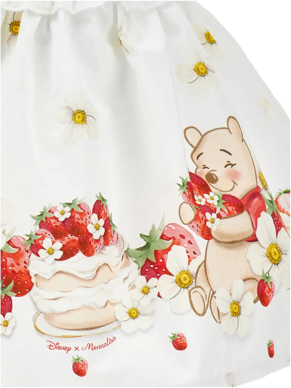  Monnalisa Floral Print Skirt - White 