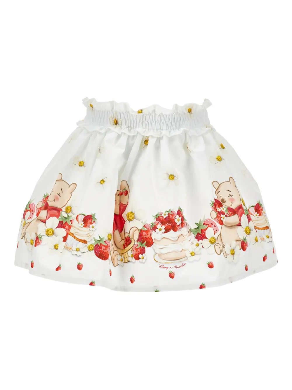  Monnalisa Floral Print Skirt - White 