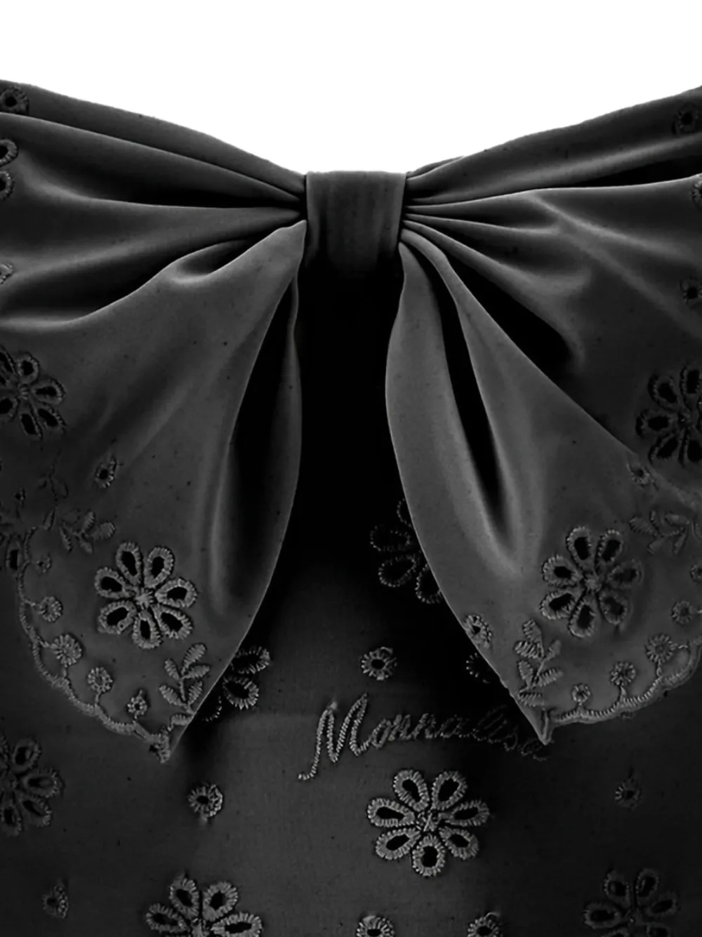  Monnalisa Bow Floral Swimsuit - Black 