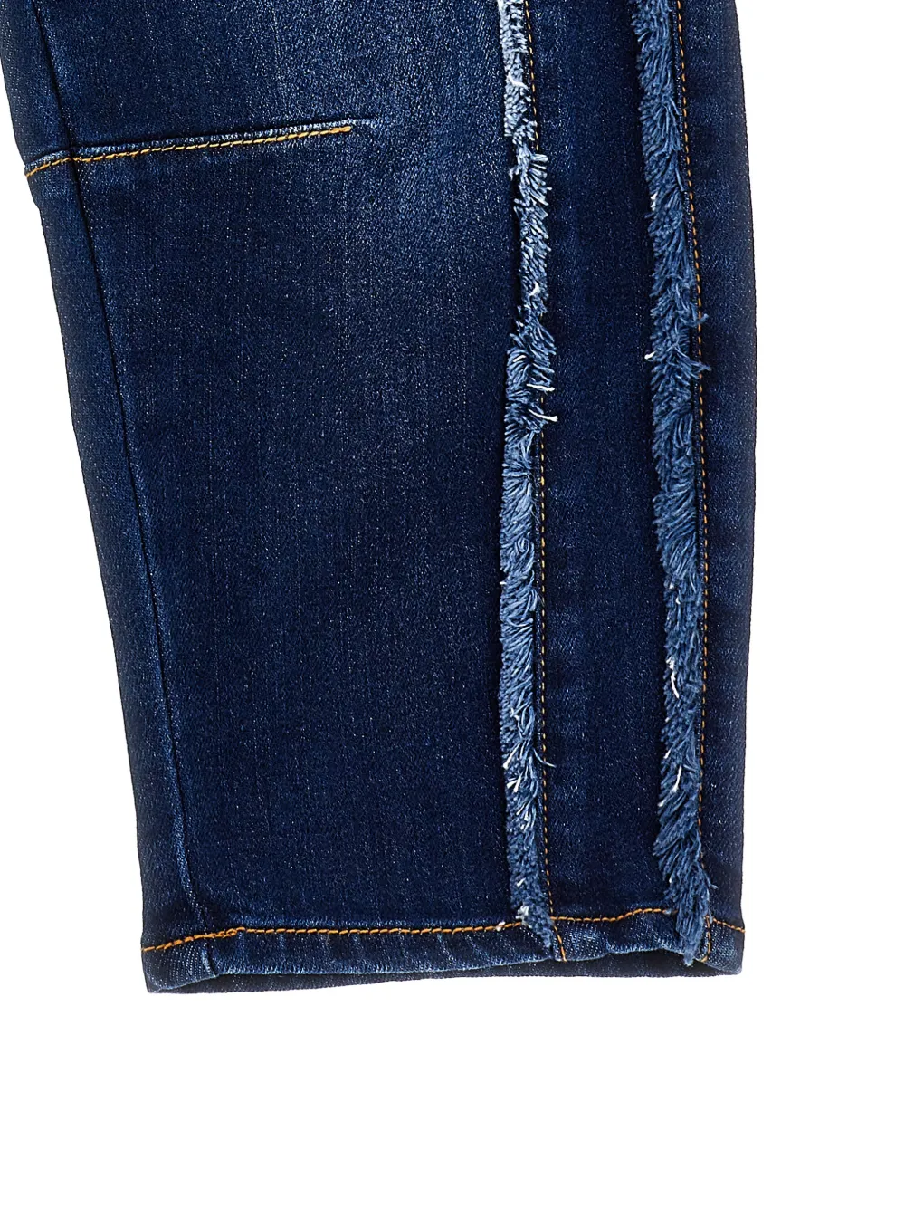 Monnalisa x Hello Kitty jeans met franje en applicatie Blauw