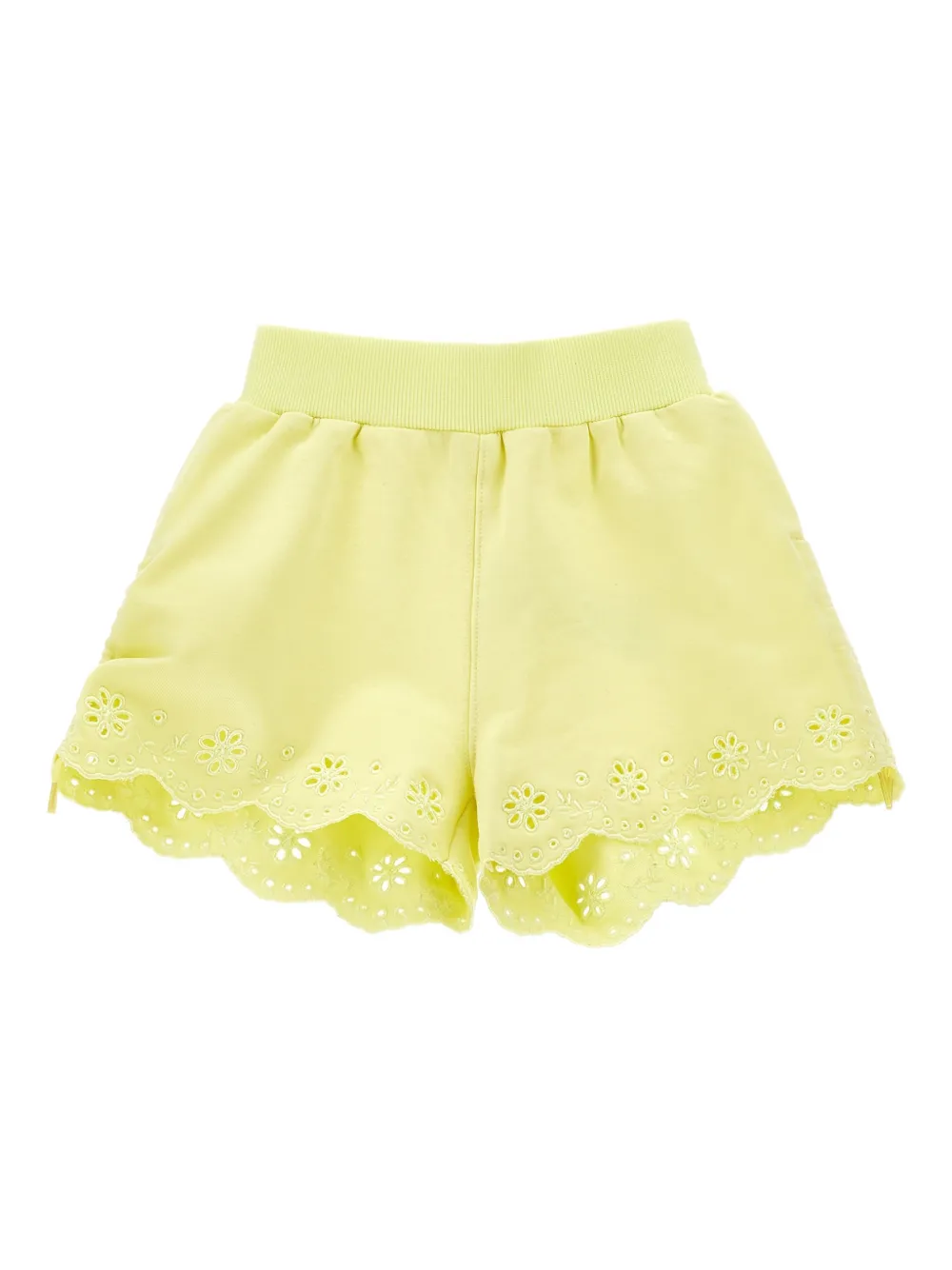 Monnalisa Shorts con orlo a smerlo - Giallo