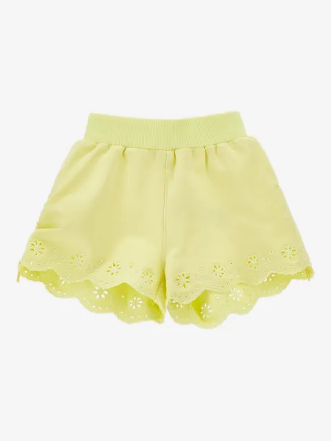 Monnalisa shorts festoneados con cordones en la pretina