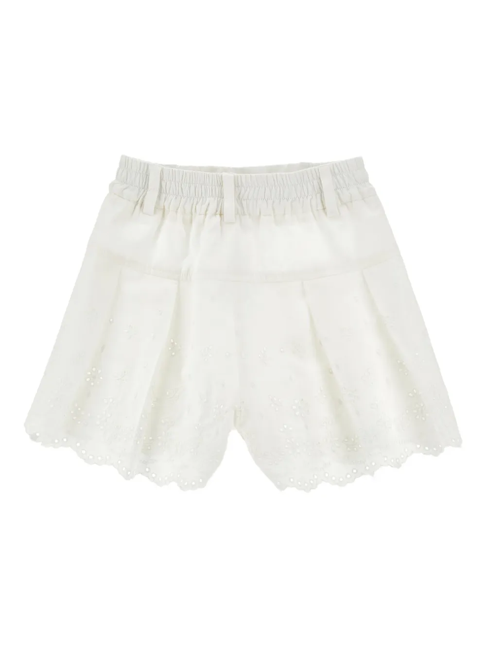 Monnalisa Shorts met bloemenprint Wit