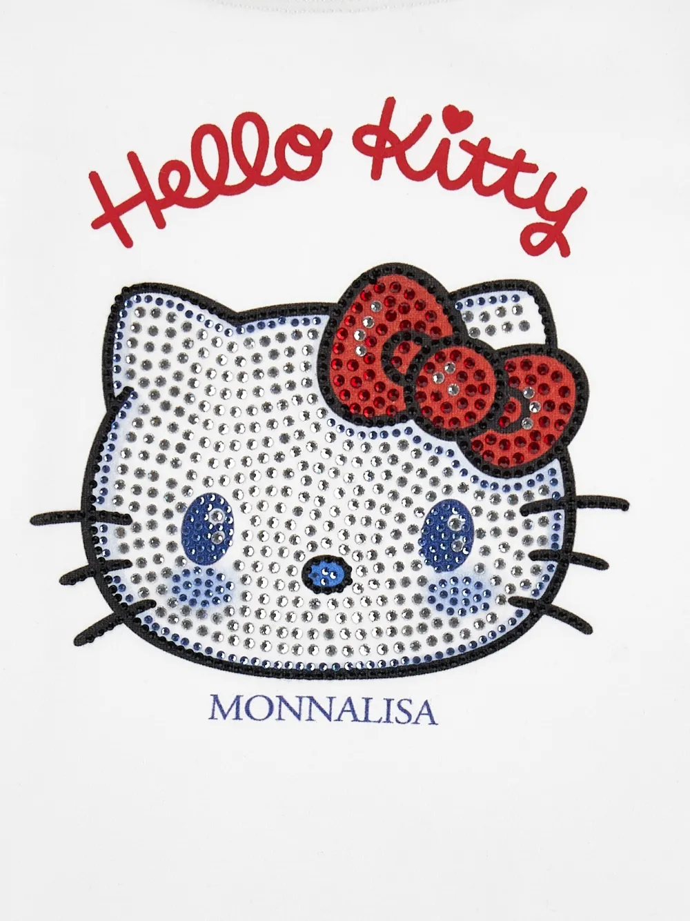 Monnalisa T-shirt met verfraaide print Wit