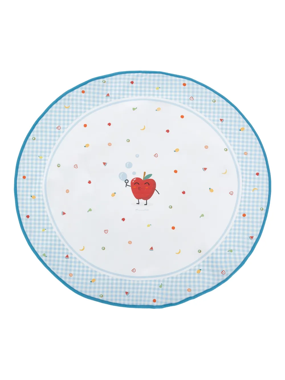 Monnalisa Romper met gingham ruit en fruitprint Wit