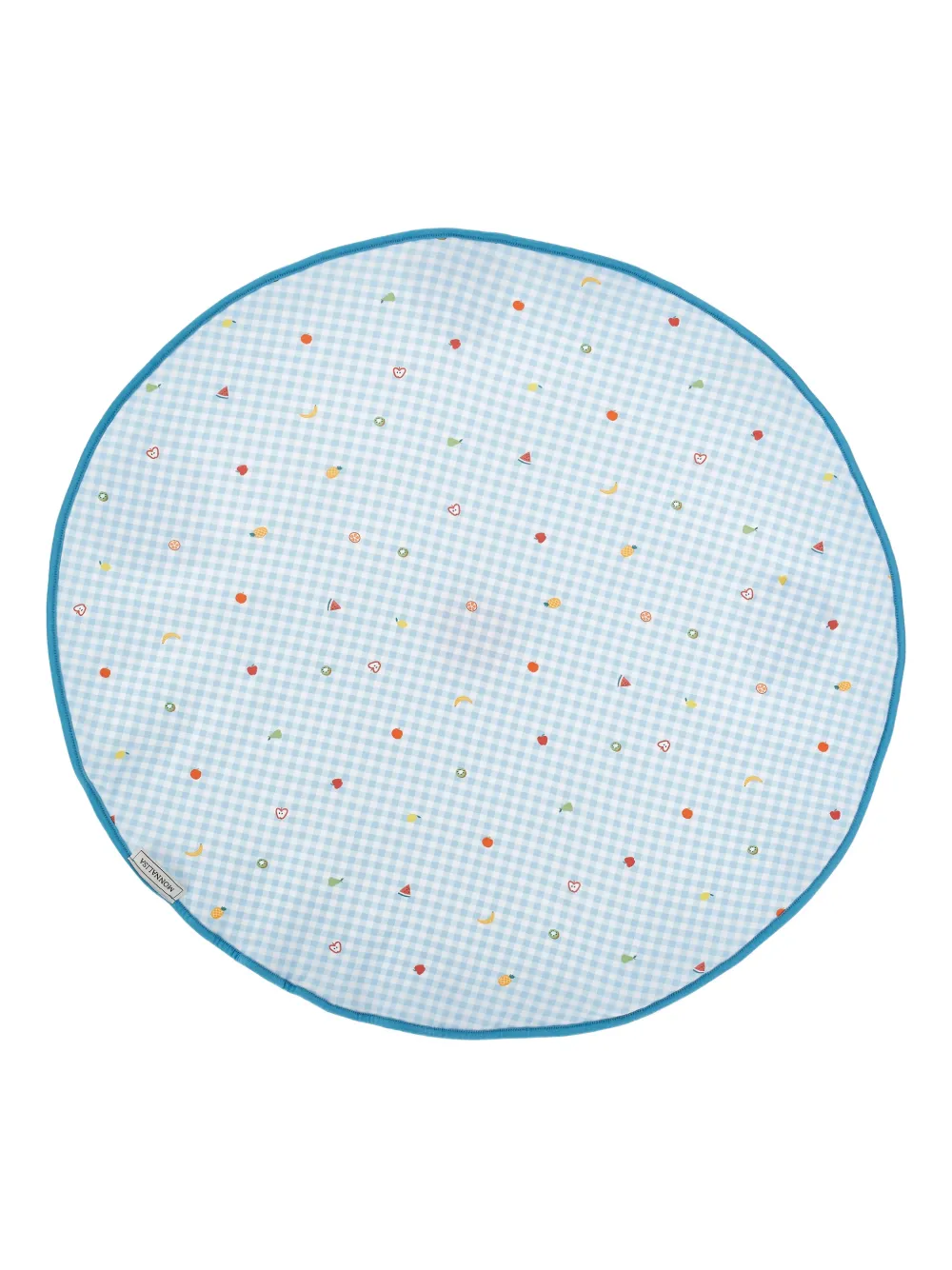 Monnalisa Romper met gingham ruit en fruitprint Wit