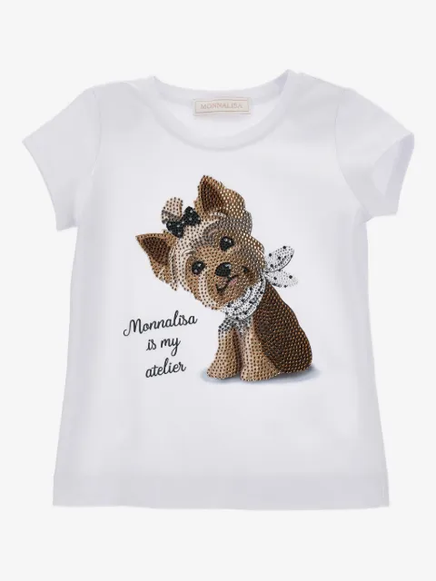 Monnalisa playera con detalles estampados