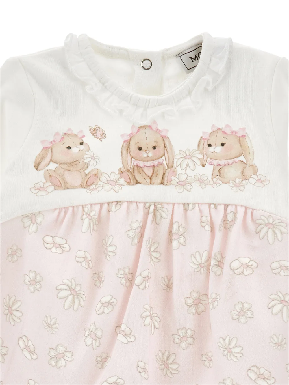 Monnalisa Romper met bloemenprint Roze
