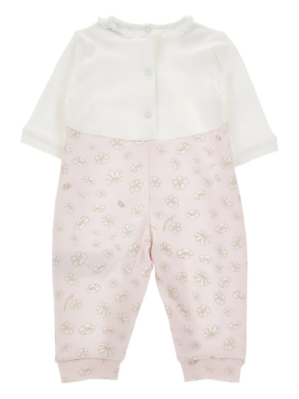 Monnalisa Romper met bloemenprint Roze