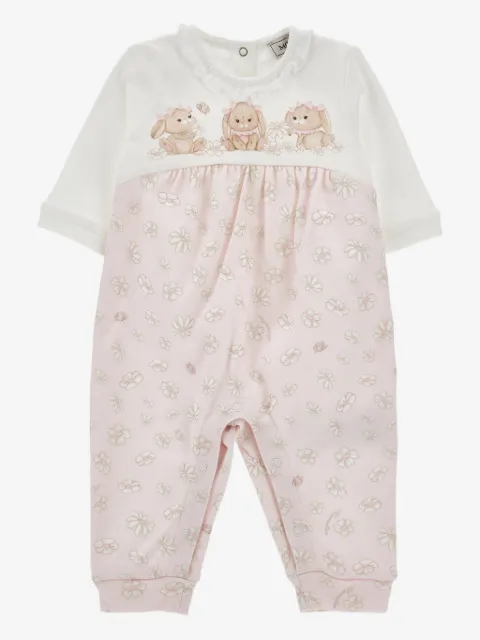 Monnalisa ruffled floral-print romper