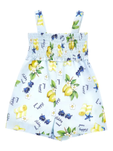 Monnalisa Holiday Mood printed playsuit