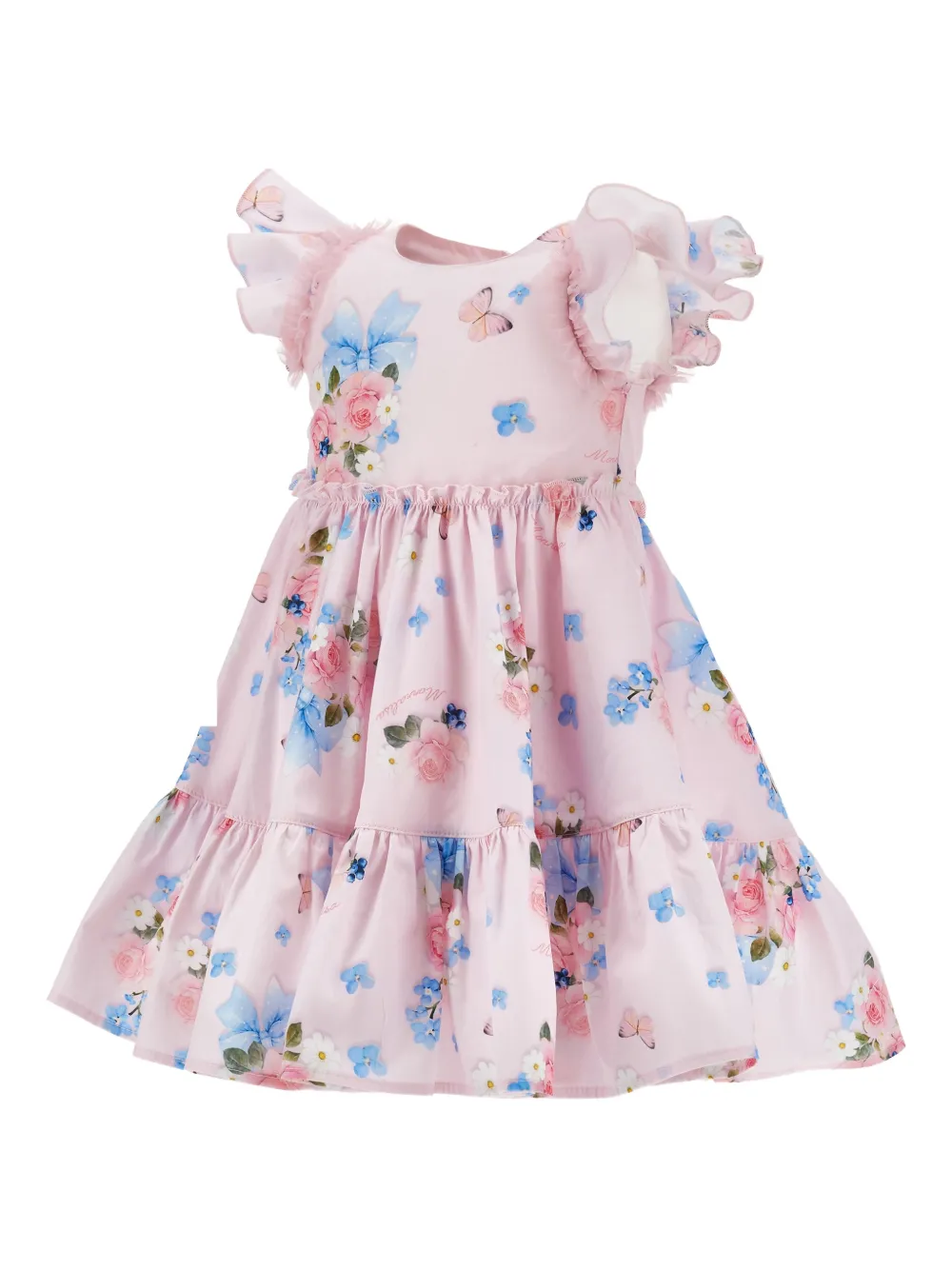 Monnalisa Jurk met bloemenprint Roze