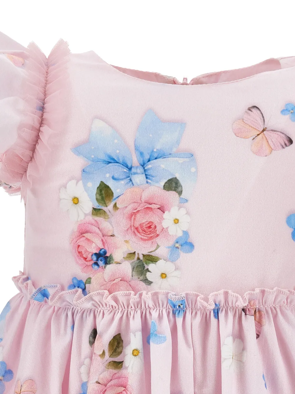 Monnalisa Jurk met bloemenprint Roze