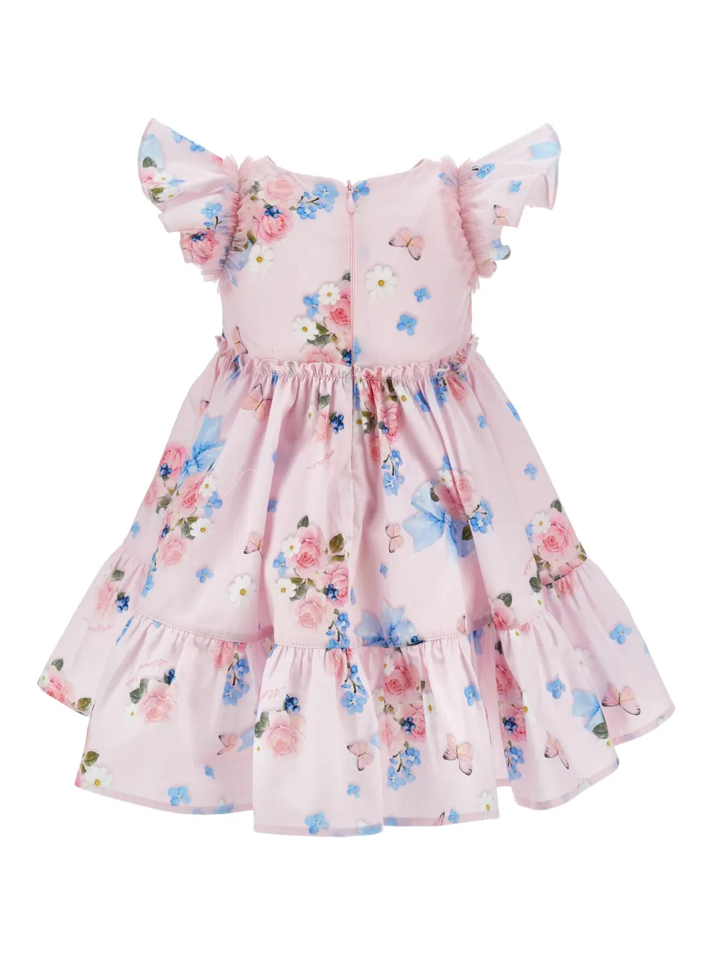 Monnalisa Jurk met bloemenprint - Roze