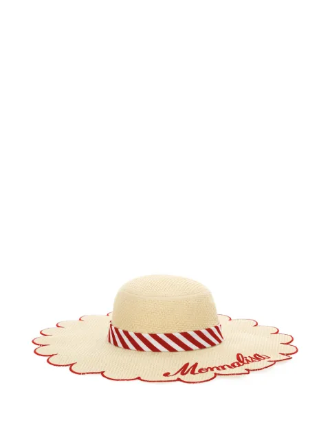 Monnalisa scalloped striped sun hat