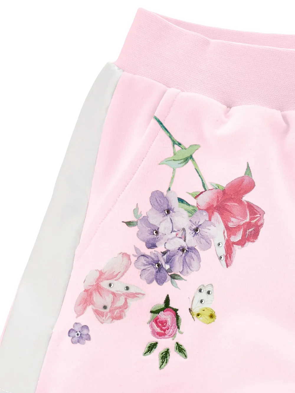 Monnalisa Shorts met bloemenprint Roze