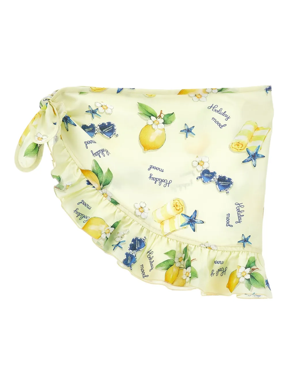 Monnalisa Rok met ruches en print Geel