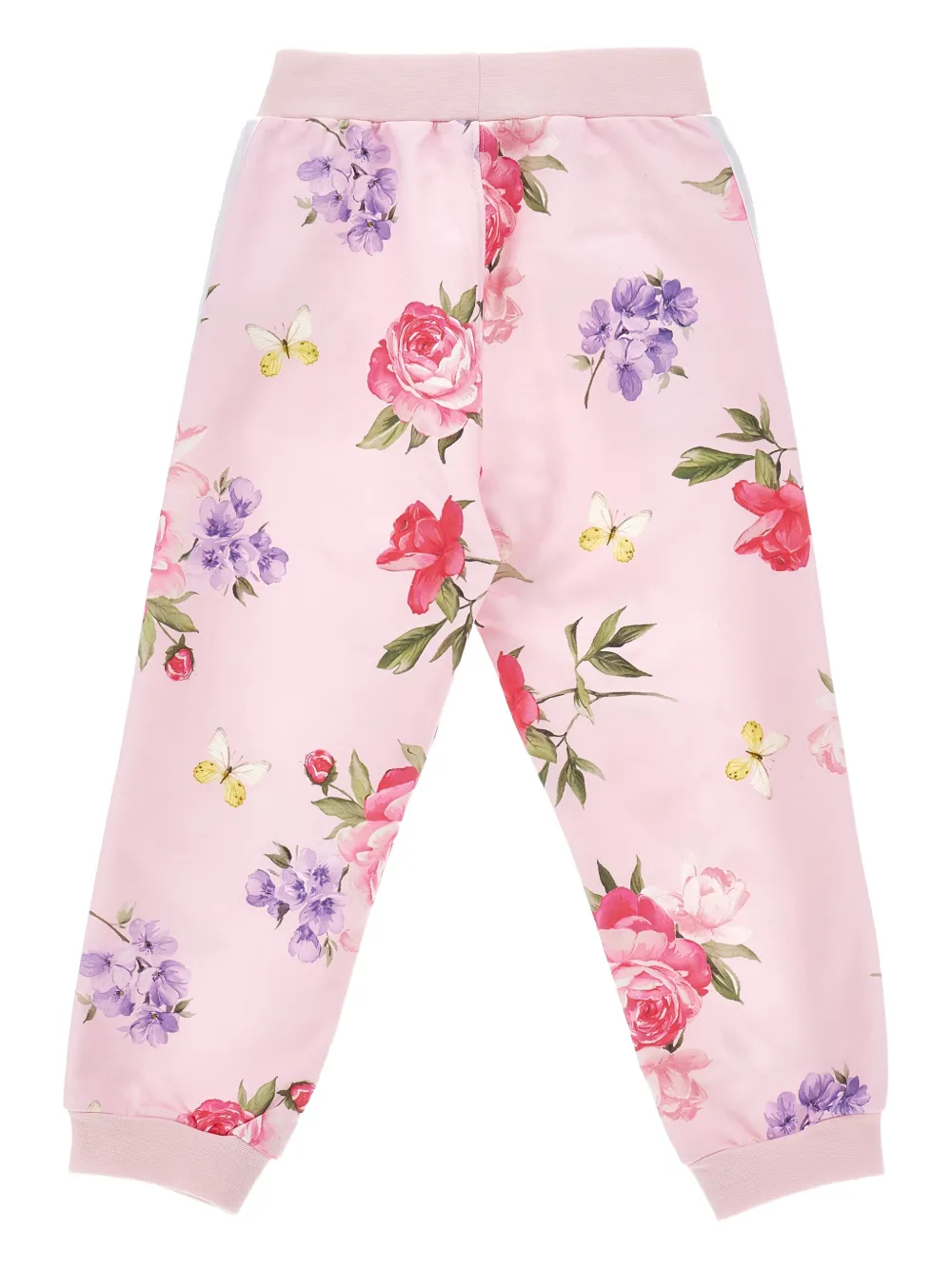 Monnalisa Trainingsbroek met bloemenprint Roze